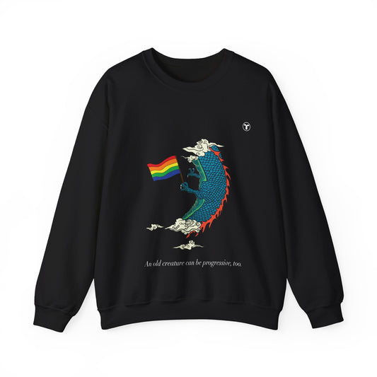 The progressive dragon- Unisex Heavy Blend™ Crewneck Sweatshirt