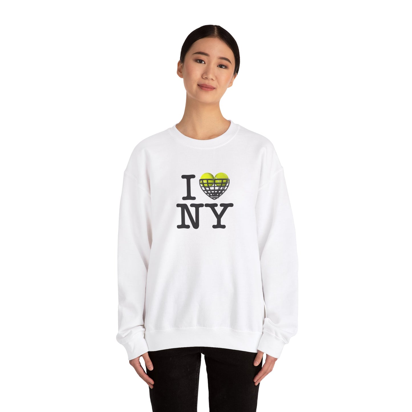 I love ny-tennis- Unisex Heavy Blend™ Crewneck Sweatshirt