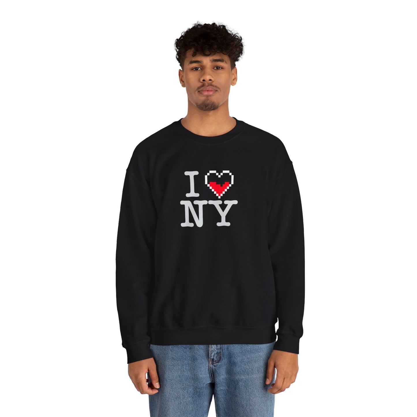 i love ny-half health- Unisex Heavy Blend™ Crewneck Sweatshirt