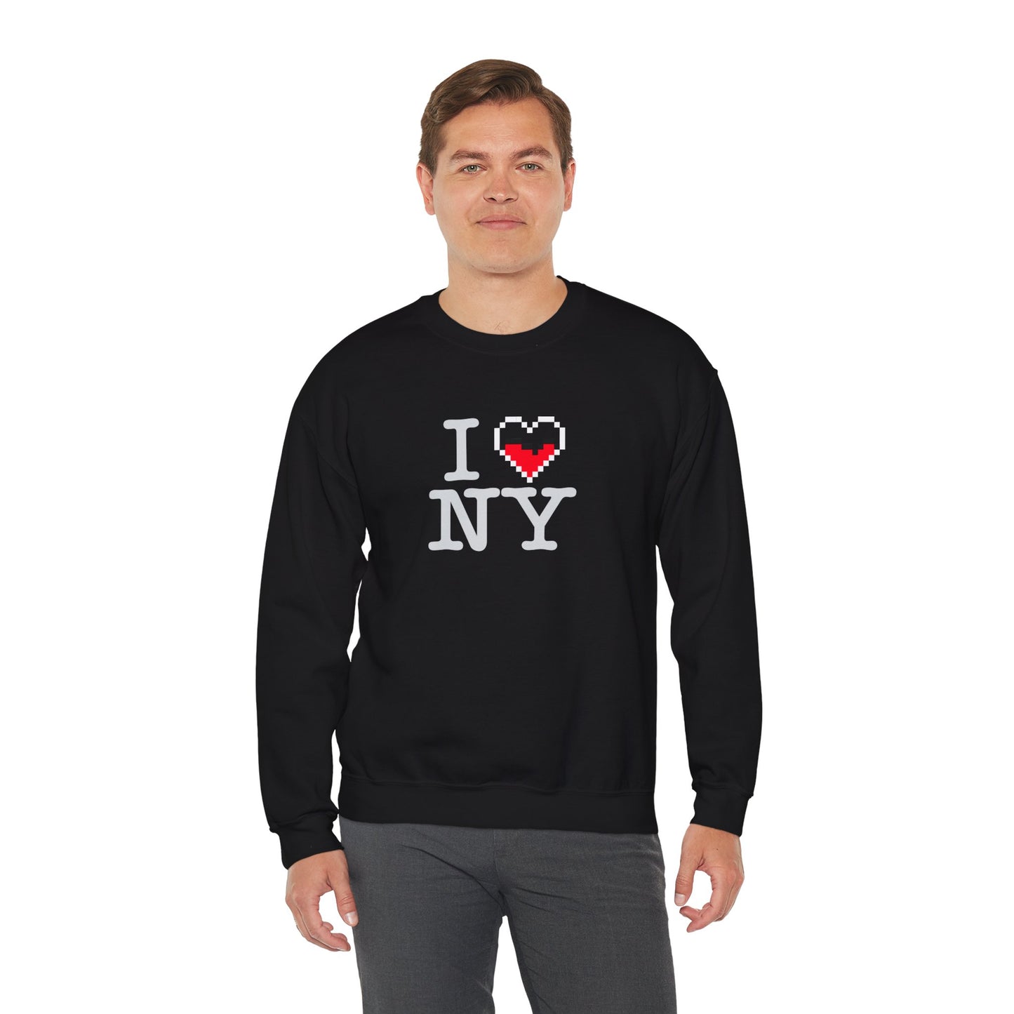 i love ny-half health- Unisex Heavy Blend™ Crewneck Sweatshirt