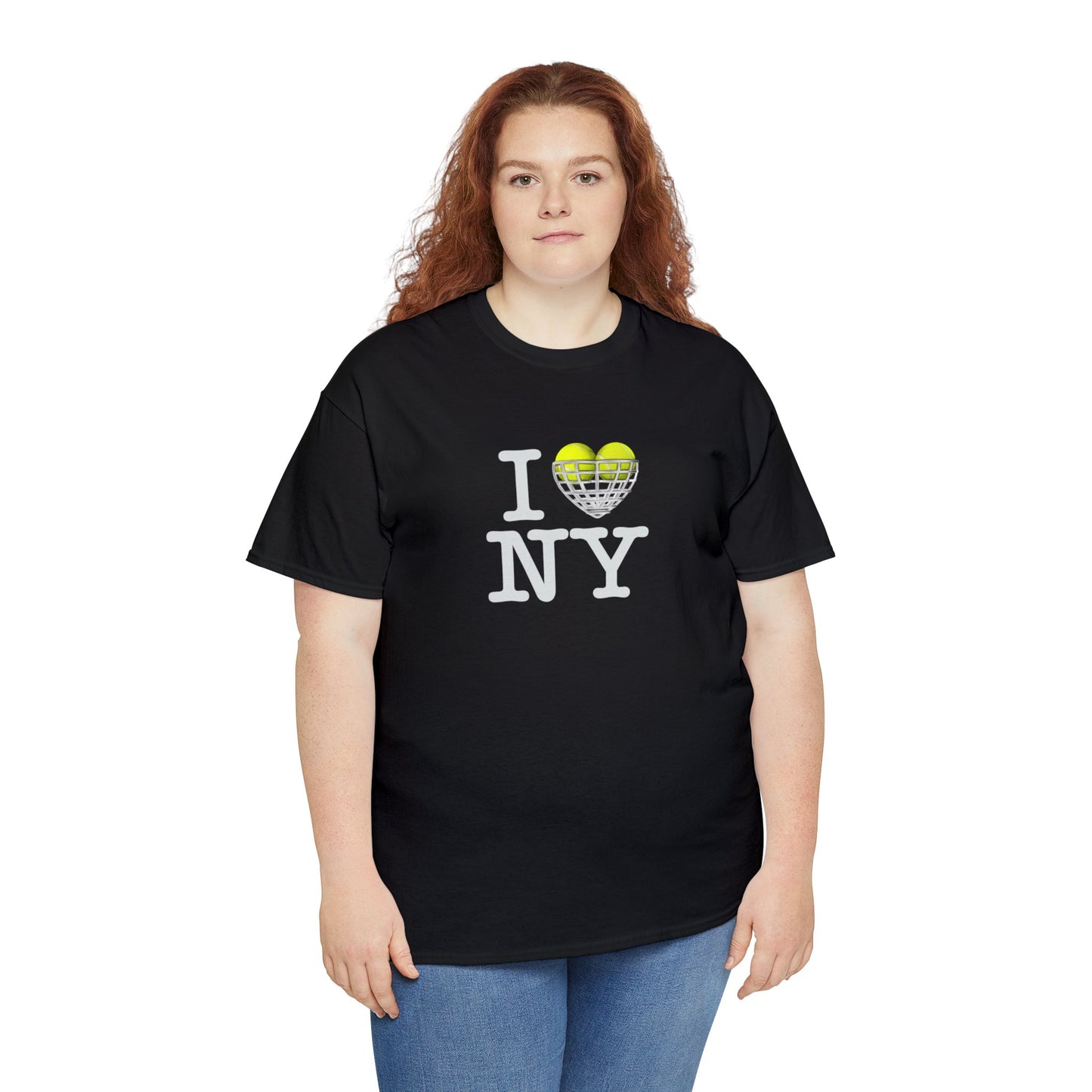 i love ny*tennis- Unisex Heavy Cotton Tee