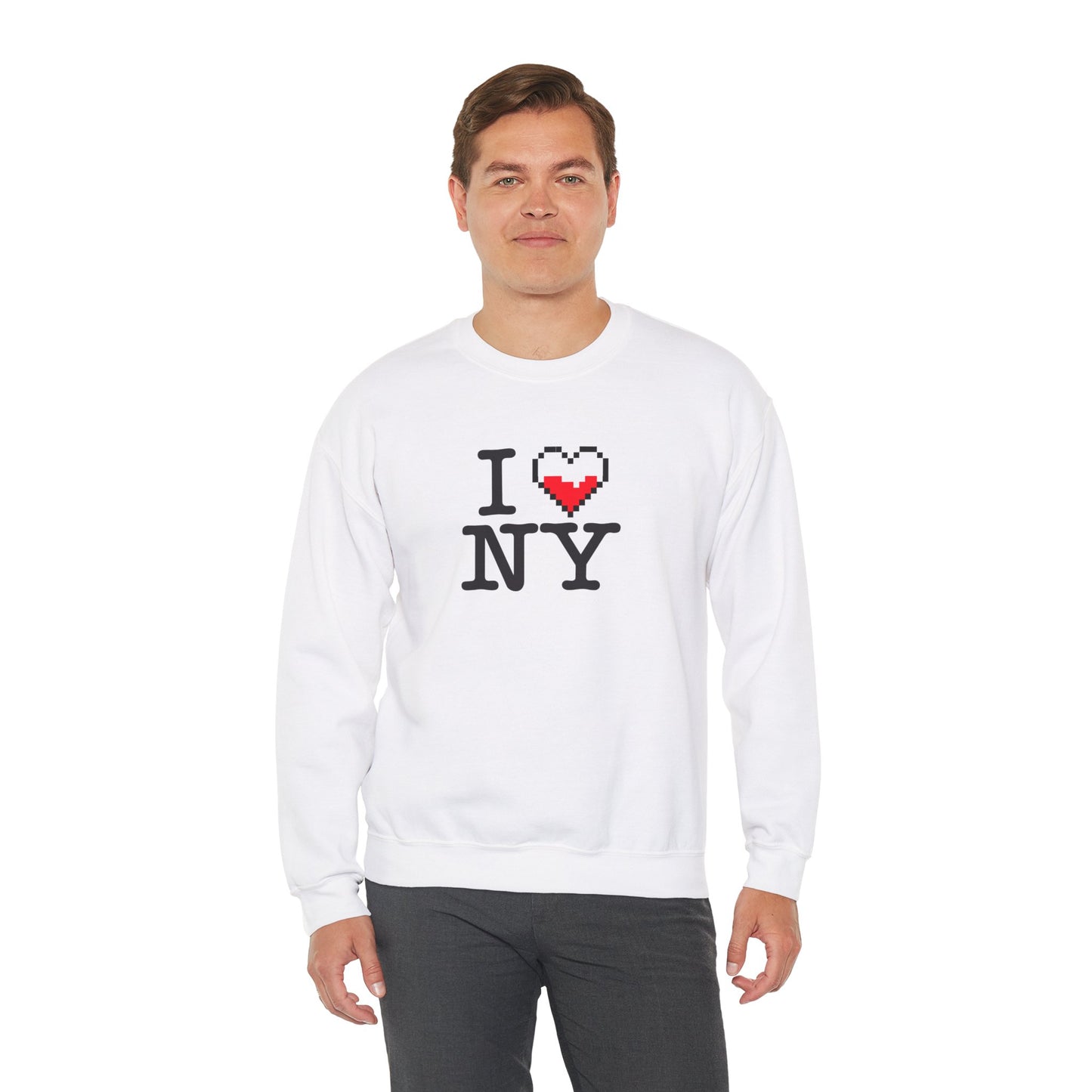 i love ny-half health- Unisex Heavy Blend™ Crewneck Sweatshirt