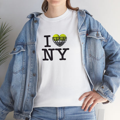 i love ny*tennis- Unisex Heavy Cotton Tee