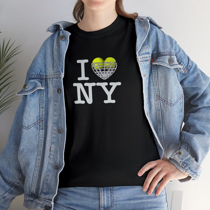 i love ny*tennis- Unisex Heavy Cotton Tee